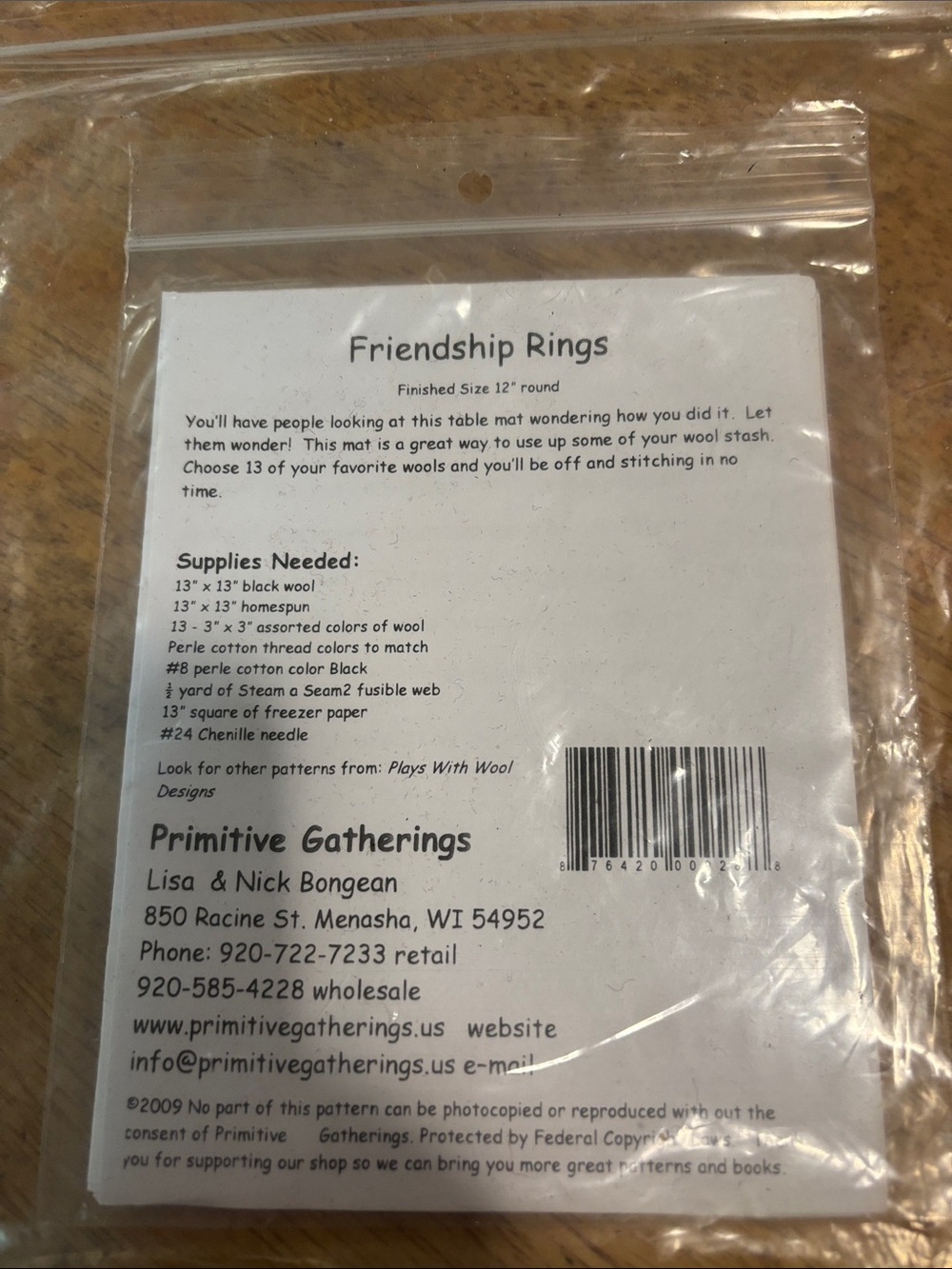 Primitive Gatherings Friendship Rings Table Mat Pattern - Multicolor - Picture 2 of 3